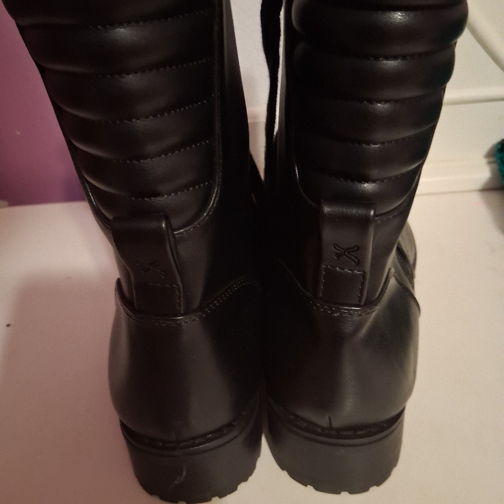 Hinge Black Combat Boots - Picture 2 of 6